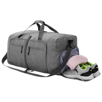 Phenas 115L/85L/65L Large Duffle Bag, Foldable Travel Gym Bag with Shoe Compartment, Lightweight Water Repellent Tear Resistant for Camping, Weekender, Overnight Travel