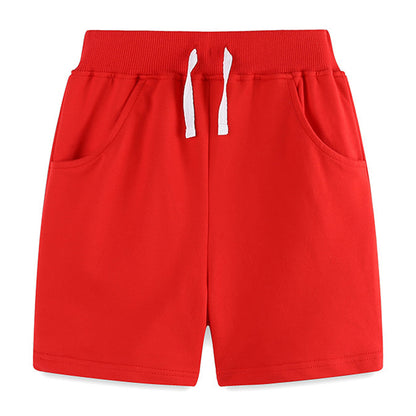 CHOYURME CHONYURM 4 Pack Boys Solid Cotton Shorts Toddler Boy Pull-on Shorts Boys Summer Casual Shorts Jogger Shorts