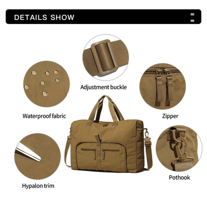 URSOFINE Travel Duffel Bags 35L, Gym Travel Bag & Packable Duffle Bag for Men, Foldable Overnight Weekender Bags for Women & Men with Adjustable Shoulder Strap