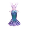 HAWEE Mermaid Dress for Girls - Mermaid Fancy Costume Halloween Princess Dresses for Girls 3-10 Birthday Gift