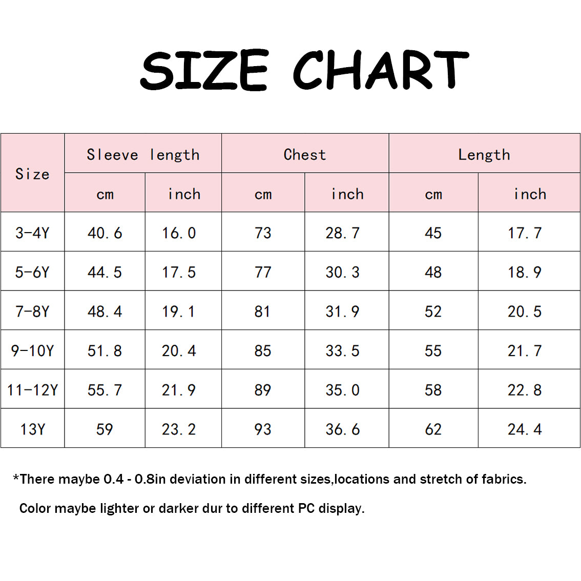 HuaAngel 3 Pack Boys Girls Combed Cotton T-Shirt Long Sleeve Crew Neck Basic Tees Sizes 3-13