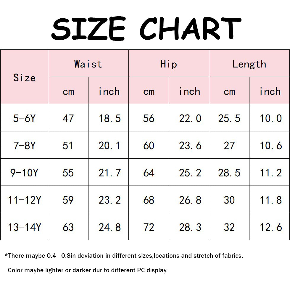HuaAngel Girls Bike Shorts 6 Pack Quick Dry Breathable Athletic Shorts for Dance, Yoga, and Sports Sizes 5-14