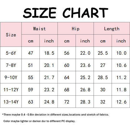HuaAngel Girls Bike Shorts 6 Pack Quick Dry Breathable Athletic Shorts for Dance, Yoga, and Sports Sizes 5-14