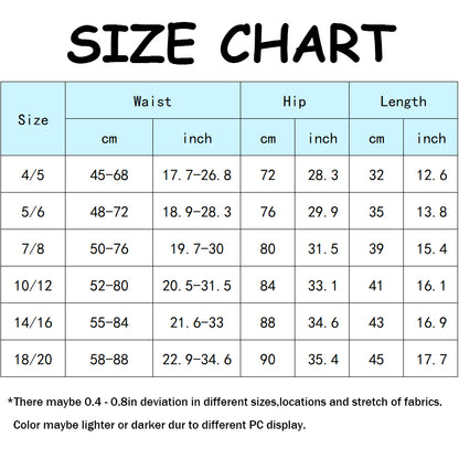 Hua angel Boys Girls Cotton Shorts 3 Pack with Elastic Waist for Toddler to Teen, School Sports and Daily Play