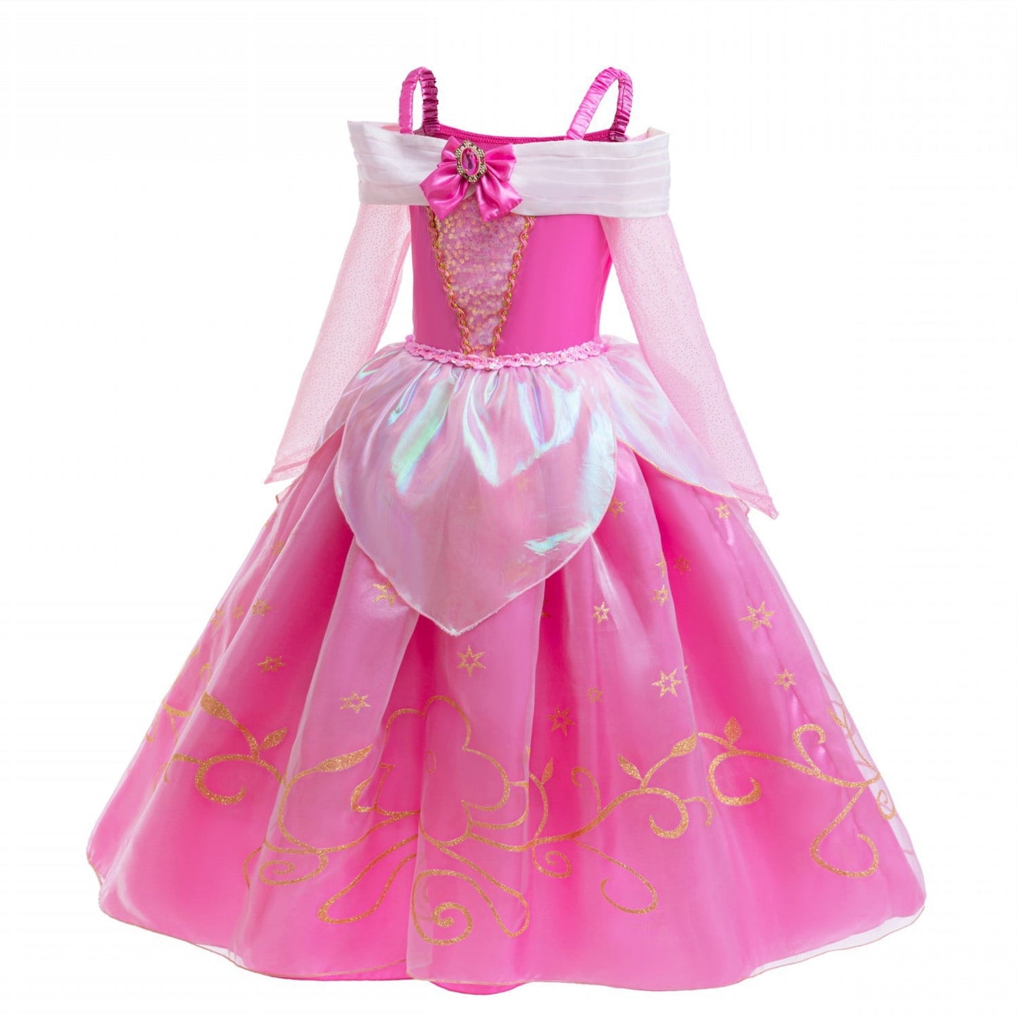 LOEL Princess Dress for Girls Sparkling Pink Princess Fancy Dresses Birthday Carnival Party Dress Up