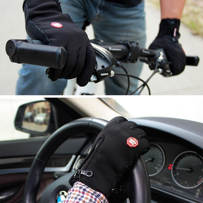 URSOFINE Winter Touch Screen Warm Gloves, Outdoor Water Resistant Windproof Anti-Slip Sports Gloves for Cycling Driving Running Hiking Climbing Skiing Sports, Adjustable Size for Men and Women