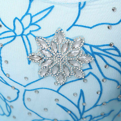 LOEL Girl's Princess Dress Blue Fairy Dress Christmas Birthday Dress Up