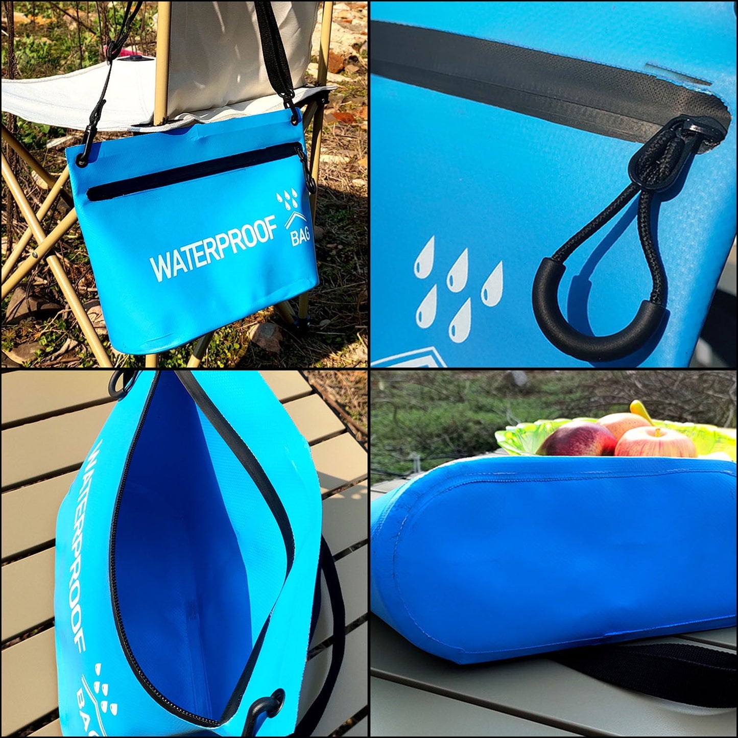 Waterterproof Zipper Pouch, Multi-Purpose Water-resistant Zipper Storage Bag Gear Bag for Outdoor Travel Beach Pool Fishing Dirty Clothes Wet Swimsuits.