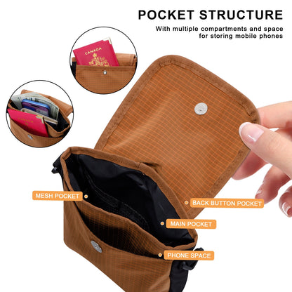 URSOFINE Small Crossbody Bag for Women, Phone Lanyard for Women/Men, Cell Phone Purses with Detachable 6-Layer Card Holder