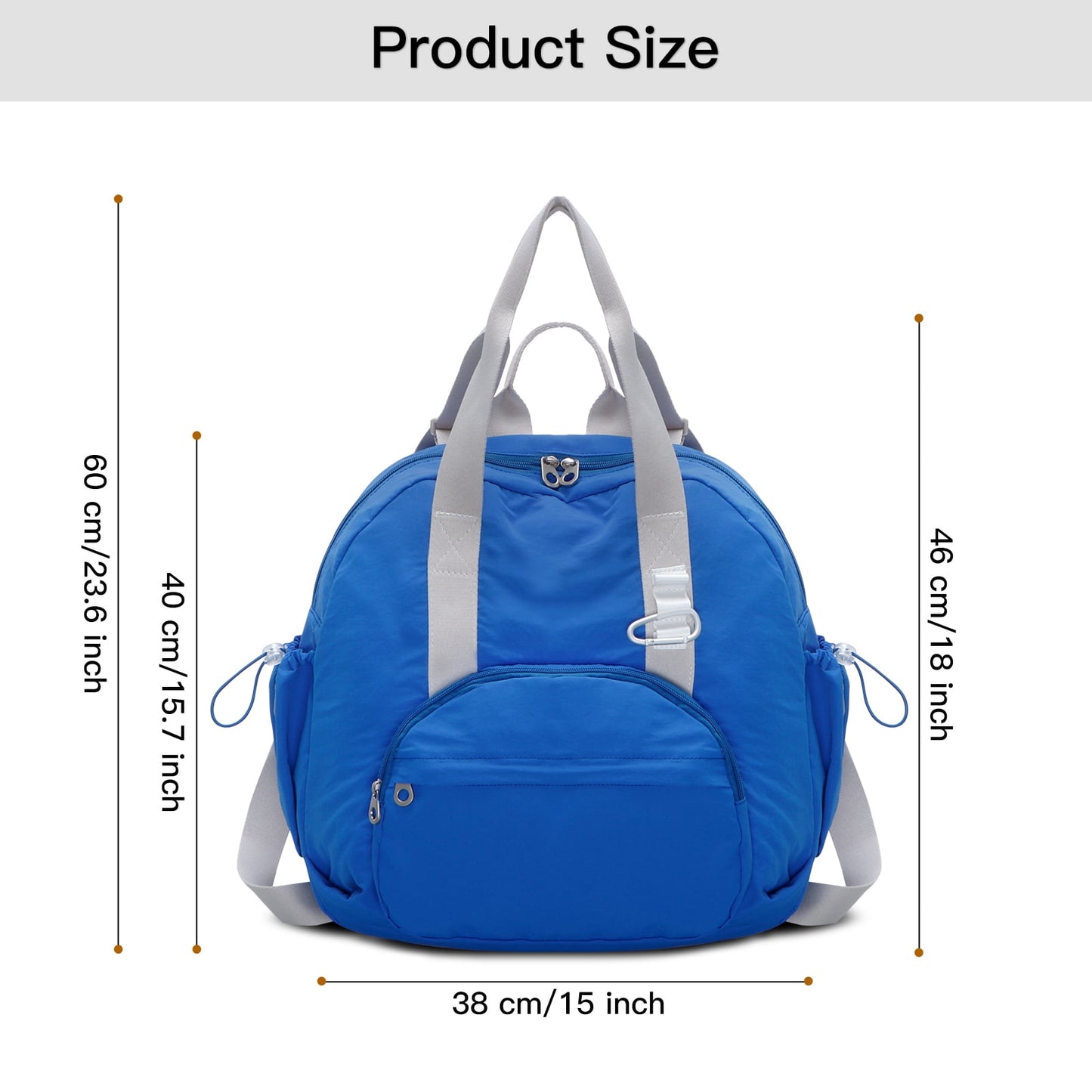 URSOFINE 2-in-1 Recycled Nylon Convertible Backpack Tote Purse for Women, Water-Resistant Handbag with Wet Pocket, Lightweight Foldable Daypack for Commute, College, Gym, and Weekend Travel