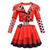 KAWELL Rise of Red Costume for Girls Zipper Jacket and Pants Red Halloween Dress Up 4-12 Years