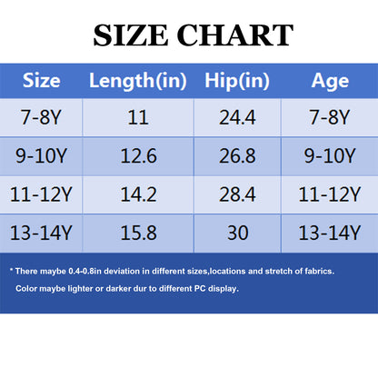 HuaAngel Girls Soft Cotton Bike Shorts 5 Pack Stretchy Comfy Athletic Undershorts for Running Dance School Sizes 7-14