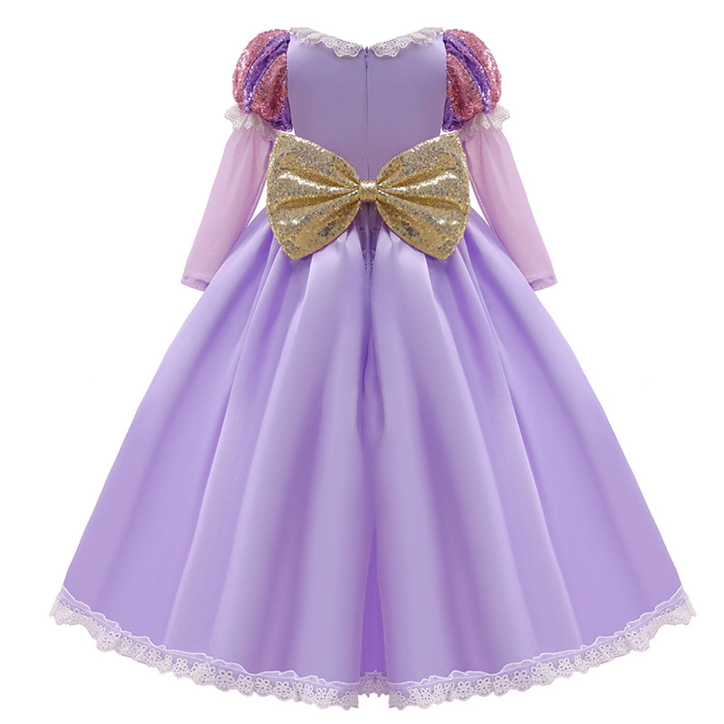 HAWEE Princess Costume for Girls Halloween Fancy Party Cosplay Dress Up Purple Princess Dress 2-10Y