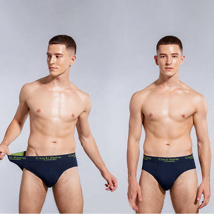 Phenas Men's Underwear Briefs Pack, Cotton Breathable Super Soft Comfort Lightweight Pouch Briefs in 4 Pack