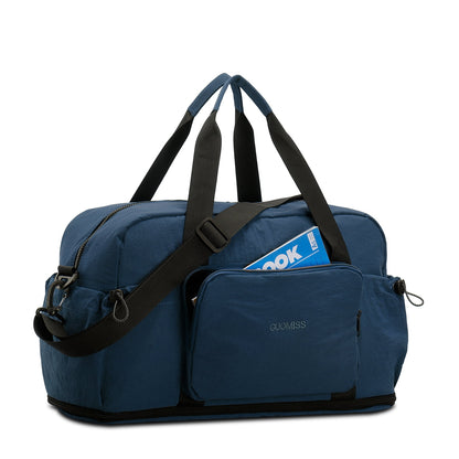 URSOFINE Nylon Duffle Bag, Lightweight Foldable Expandable Gym Bag with Wet Pocket & Luggage Sleeve, Large Capacity Carry On Travel Bag for Men Women, Ideal for Fitness Camping Weekend Getaways Green