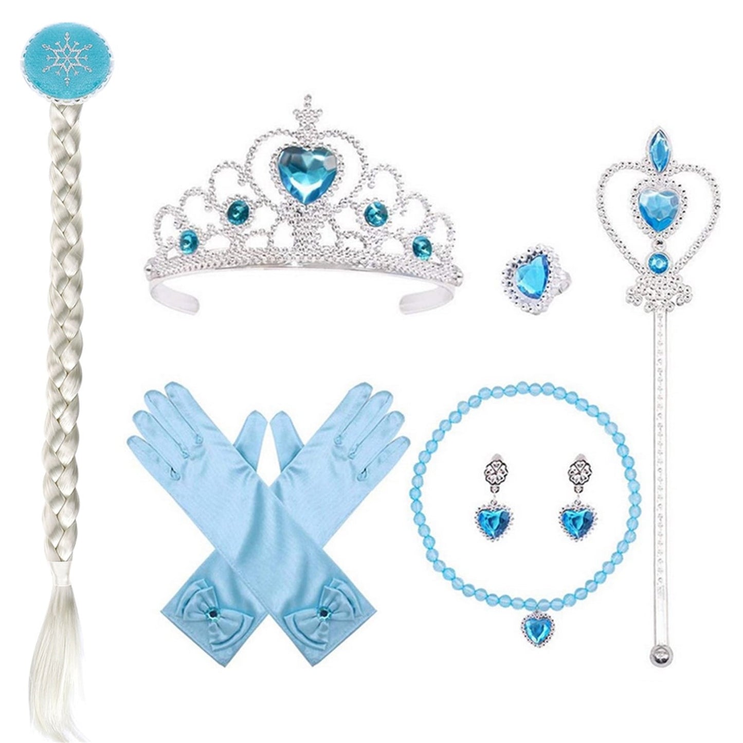 LOEL Girls Blue Princess Dress Sequin Long-Sleeve Blue Fairy Dress Christmas Birthday Party Dress Up