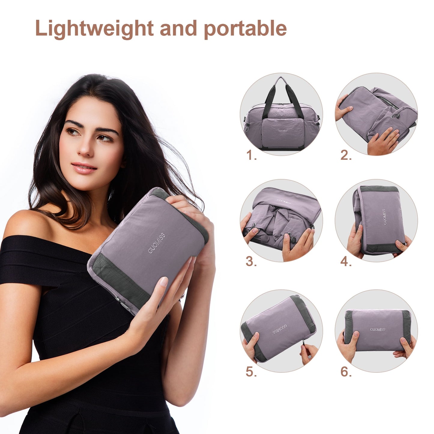 URSOFINE Nylon Duffle Bag, Lightweight Foldable Expandable Gym Bag with Wet Pocket & Luggage Sleeve, Large Capacity Carry On Travel Bag for Men Women, Ideal for Fitness Camping Weekend Getaways Green