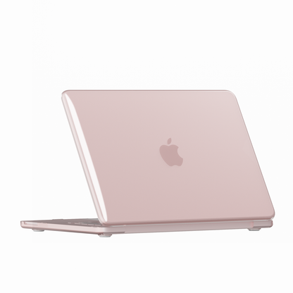 Crystal Clear hard shell case for MacBook Neo 13-inch (2026, A3404) in Peach Pink - view 2
