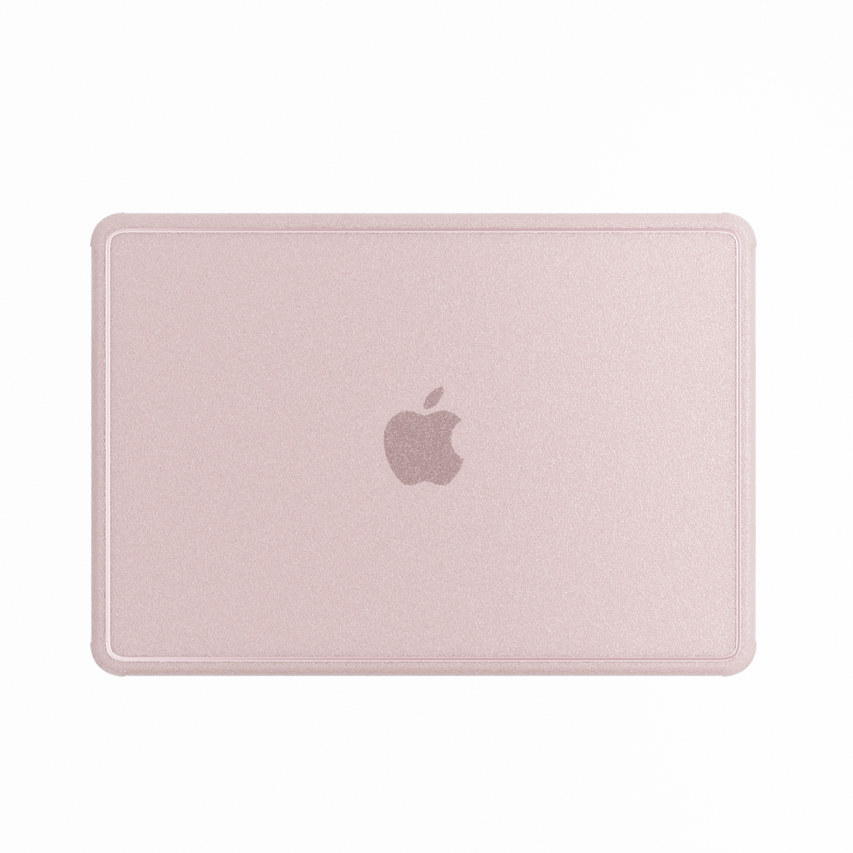 Glitter Bordered hard shell case for MacBook Neo 13-inch (2026, A3404) in Peach Pink - view 1