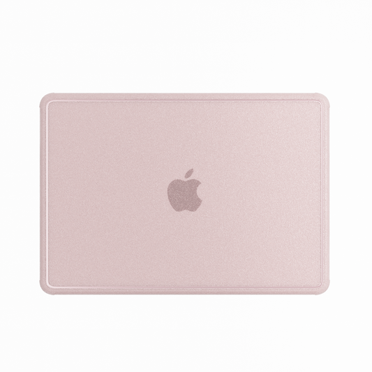 Glitter Bordered hard shell case for MacBook Neo 13-inch (2026, A3404) in Peach Pink - view 1