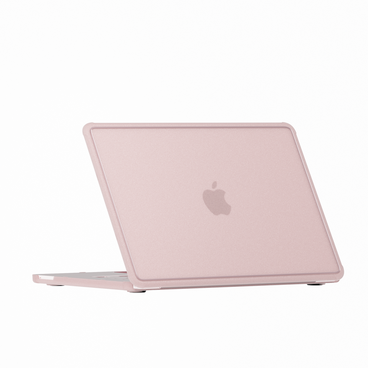 Glitter Bordered hard shell case for MacBook Neo 13-inch (2026, A3404) in Peach Pink - view 2