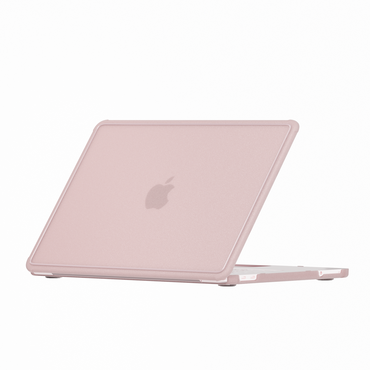 Glitter Bordered hard shell case for MacBook Neo 13-inch (2026, A3404) in Peach Pink - view 3