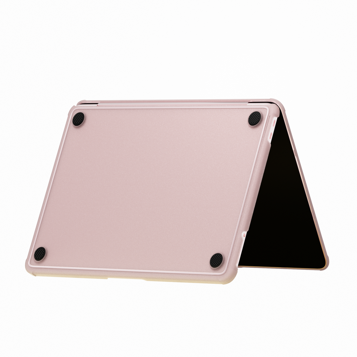 Glitter Bordered hard shell case for MacBook Neo 13-inch (2026, A3404) in Peach Pink - view 4
