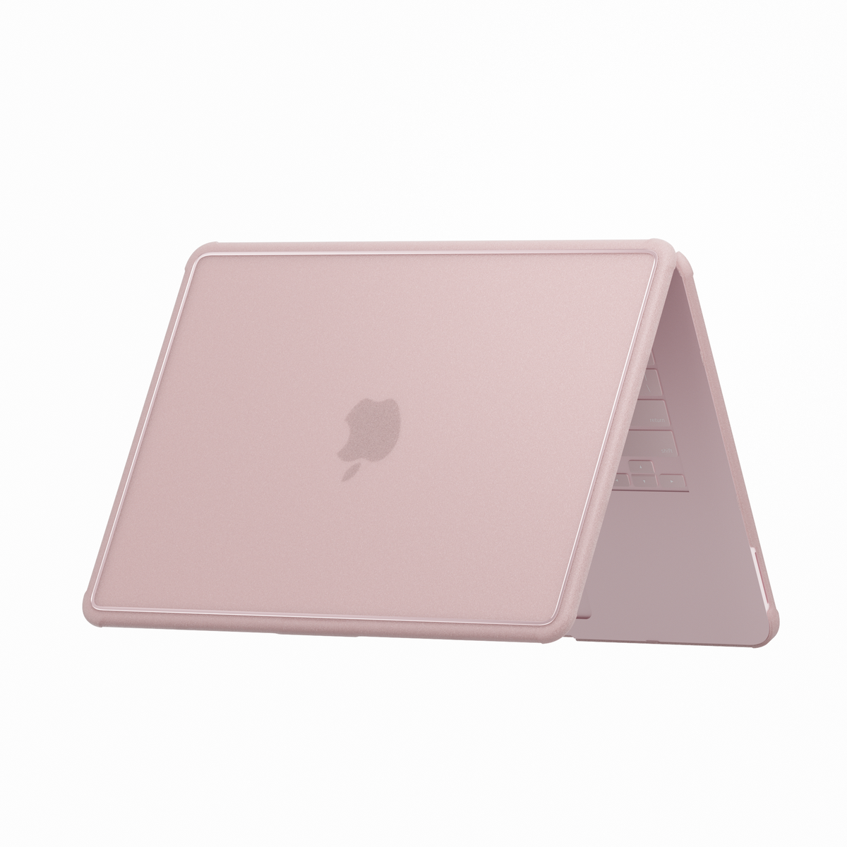 Glitter Bordered hard shell case for MacBook Neo 13-inch (2026, A3404) in Peach Pink - view 5