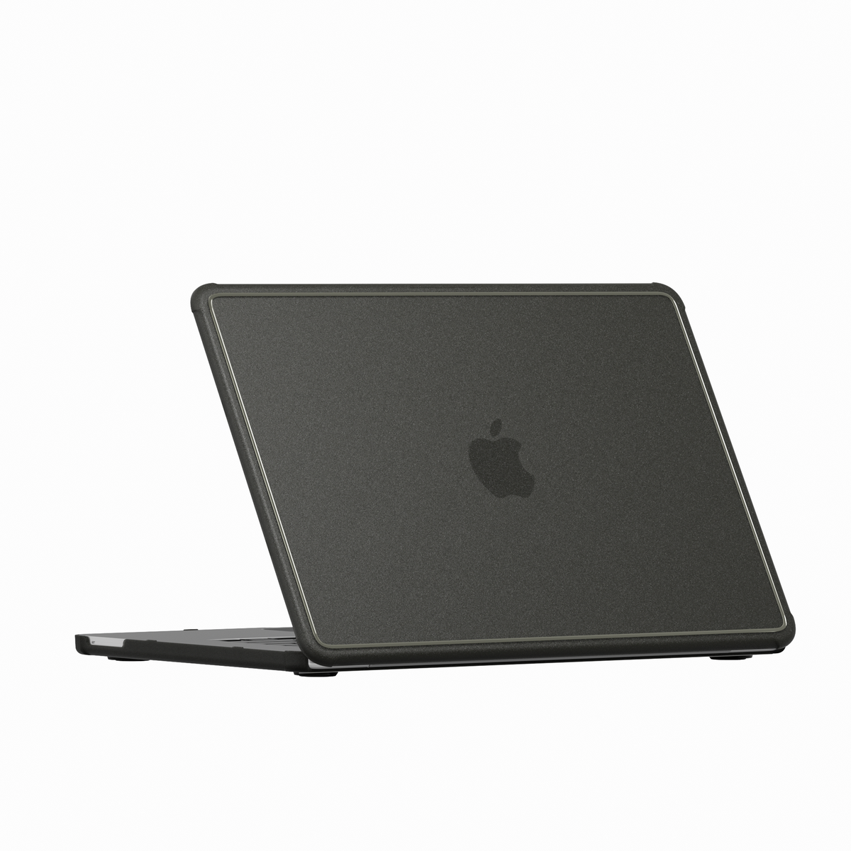 Glitter Bordered hard shell case for MacBook Neo 13-inch (2026, A3404) in Transparent Black - view 2