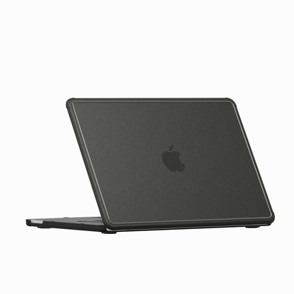 Glitter Bordered hard shell case for MacBook Neo 13-inch (2026, A3404) in Transparent Black - view 2