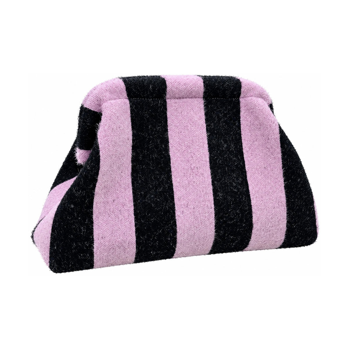 Plush Striped Makeup Bag - Main view