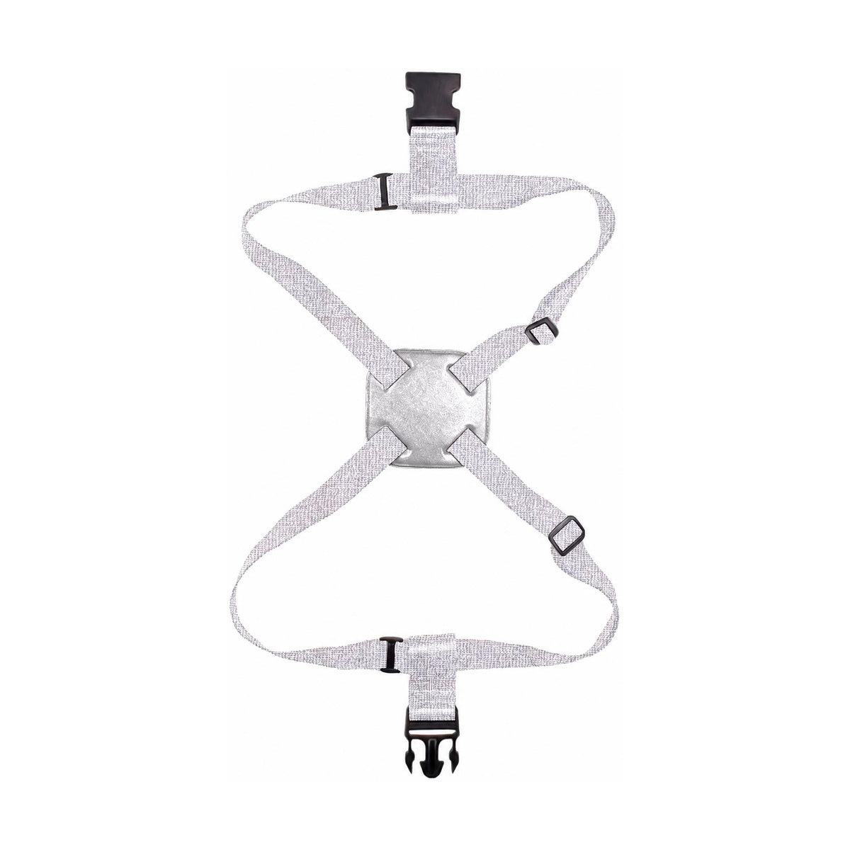 Elastic Luggage Strap - Figure-8 Silver Gray