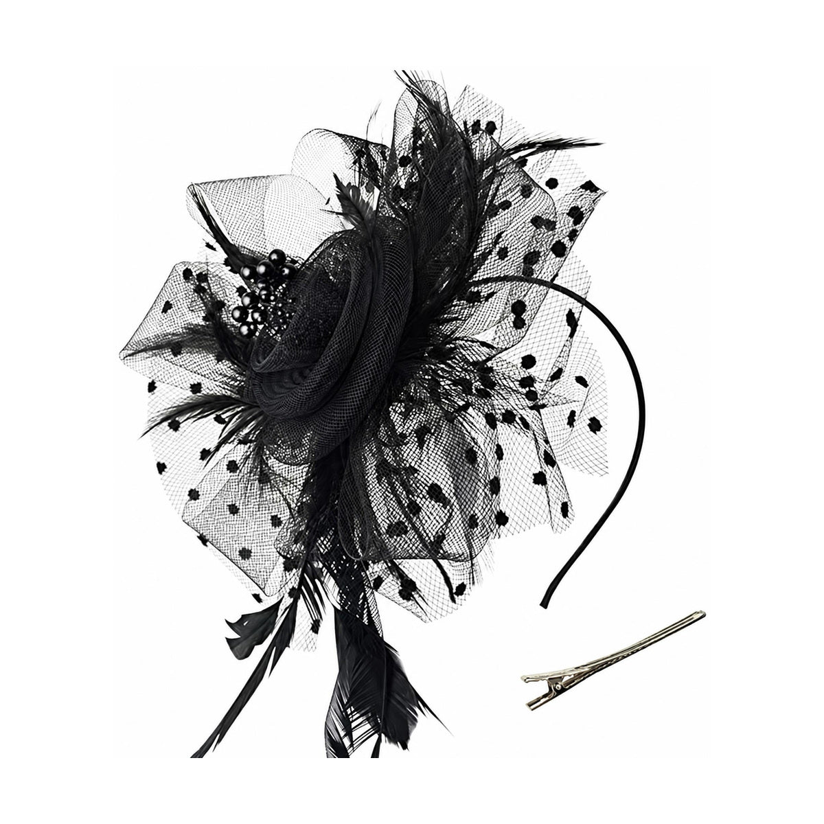 Feather Fascinator - Black