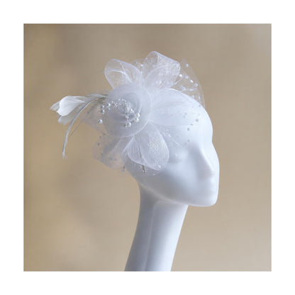 Feather Fascinator - White