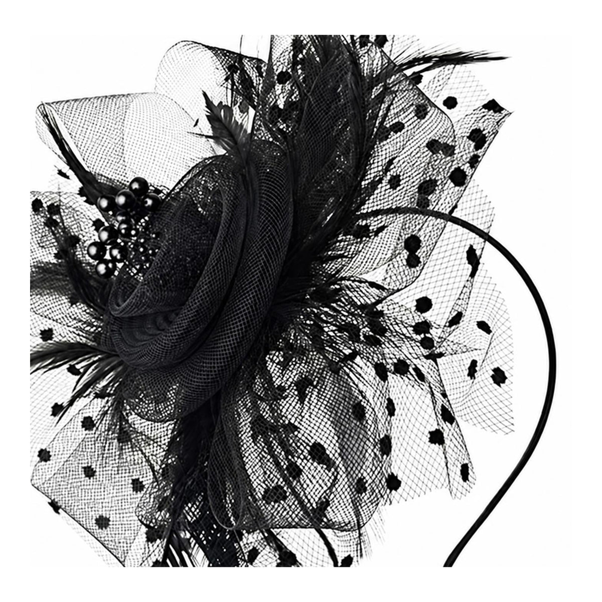 Feather Fascinator - Detail view