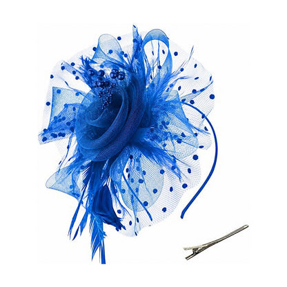 Feather Fascinator - Royal Blue
