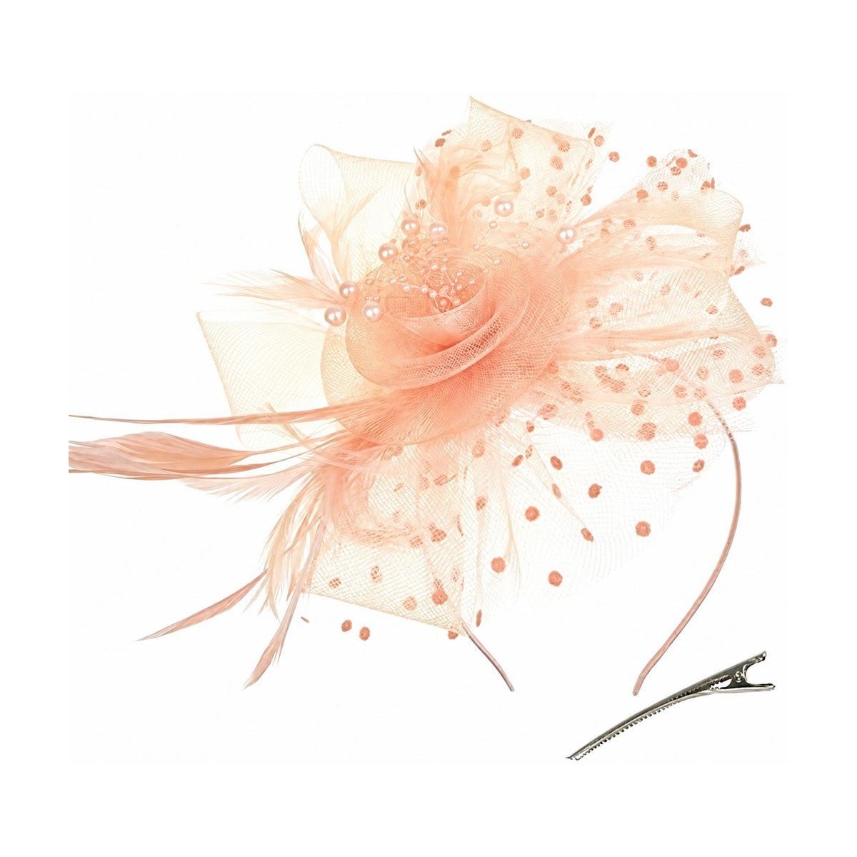 Feather Fascinator - Champagne