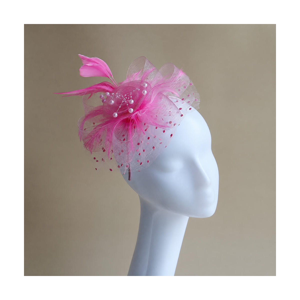 Feather Fascinator - Pink