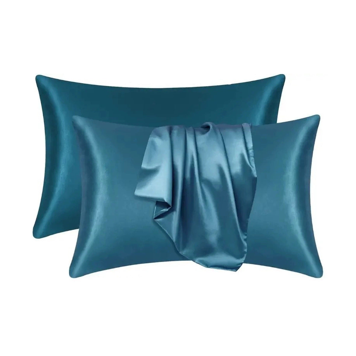 Satin Pillowcase - Peacock Blue