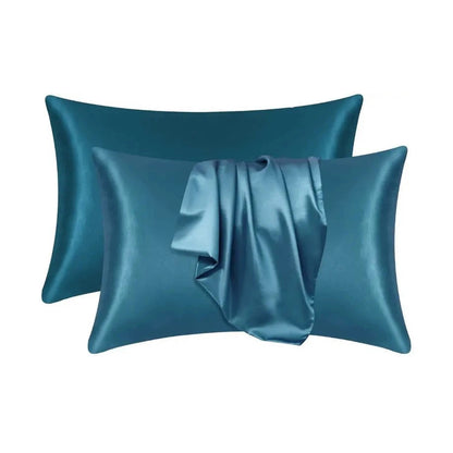 Satin Pillowcase - Peacock Blue