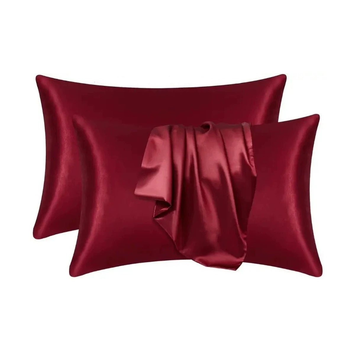 Satin Pillowcase - Wine Red