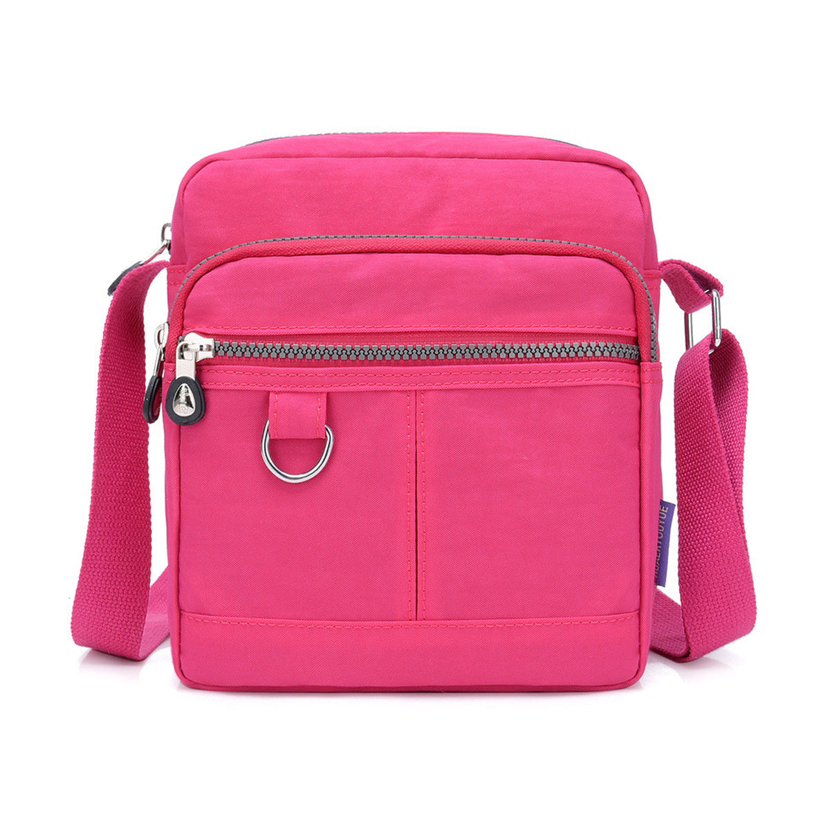 Nylon Shoulder Bag - Rose Red