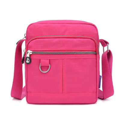 Nylon Shoulder Bag - Rose Red