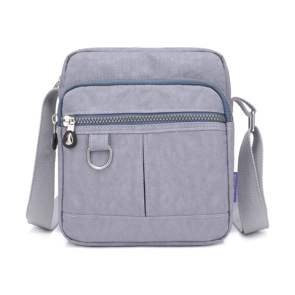 Nylon Shoulder Bag - Silver Gray