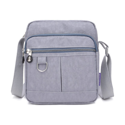 Nylon Shoulder Bag - Silver Gray