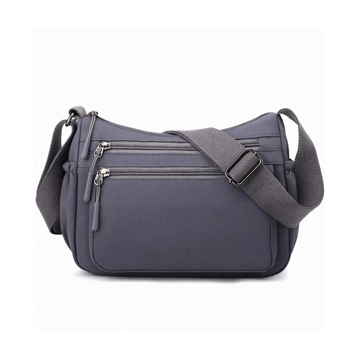 Korean Style Nylon Bag - Black Plum Purple