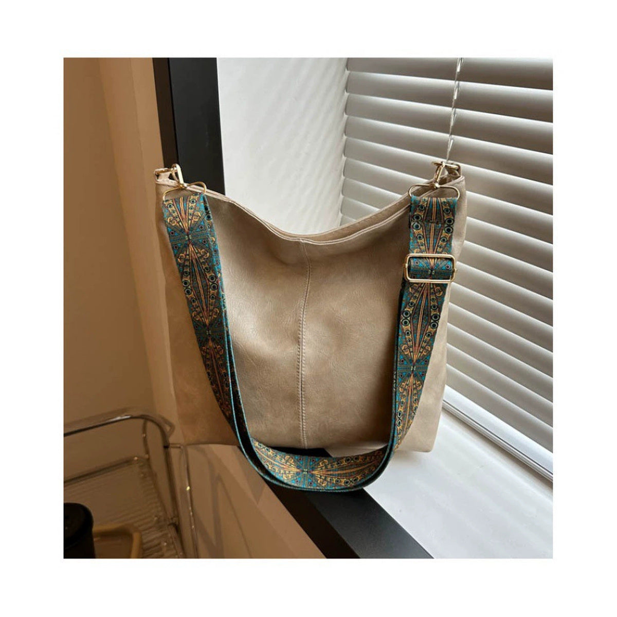 PU Crossbody Bag - Khaki