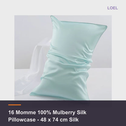16 Momme 100% Mulberry Silk Pillowcase - 48 x 74 cm Silk Pillow Cover with Envelope Closure - product video